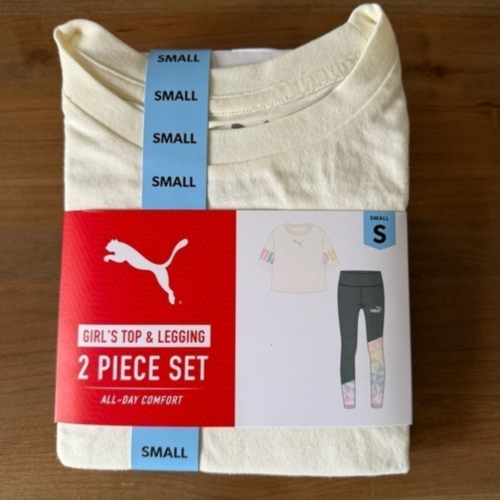 NWT Puma girls top and legging two piece set size small